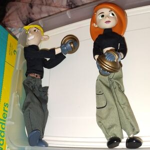 Kim Possible & Ron Stoppable posable 10" figures set